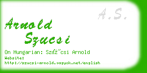 arnold szucsi business card